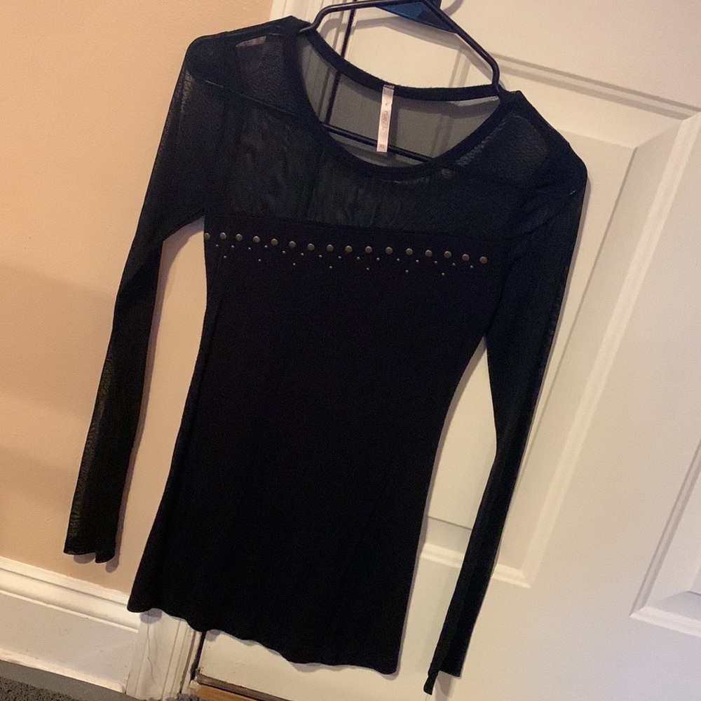 Studded Mesh Top